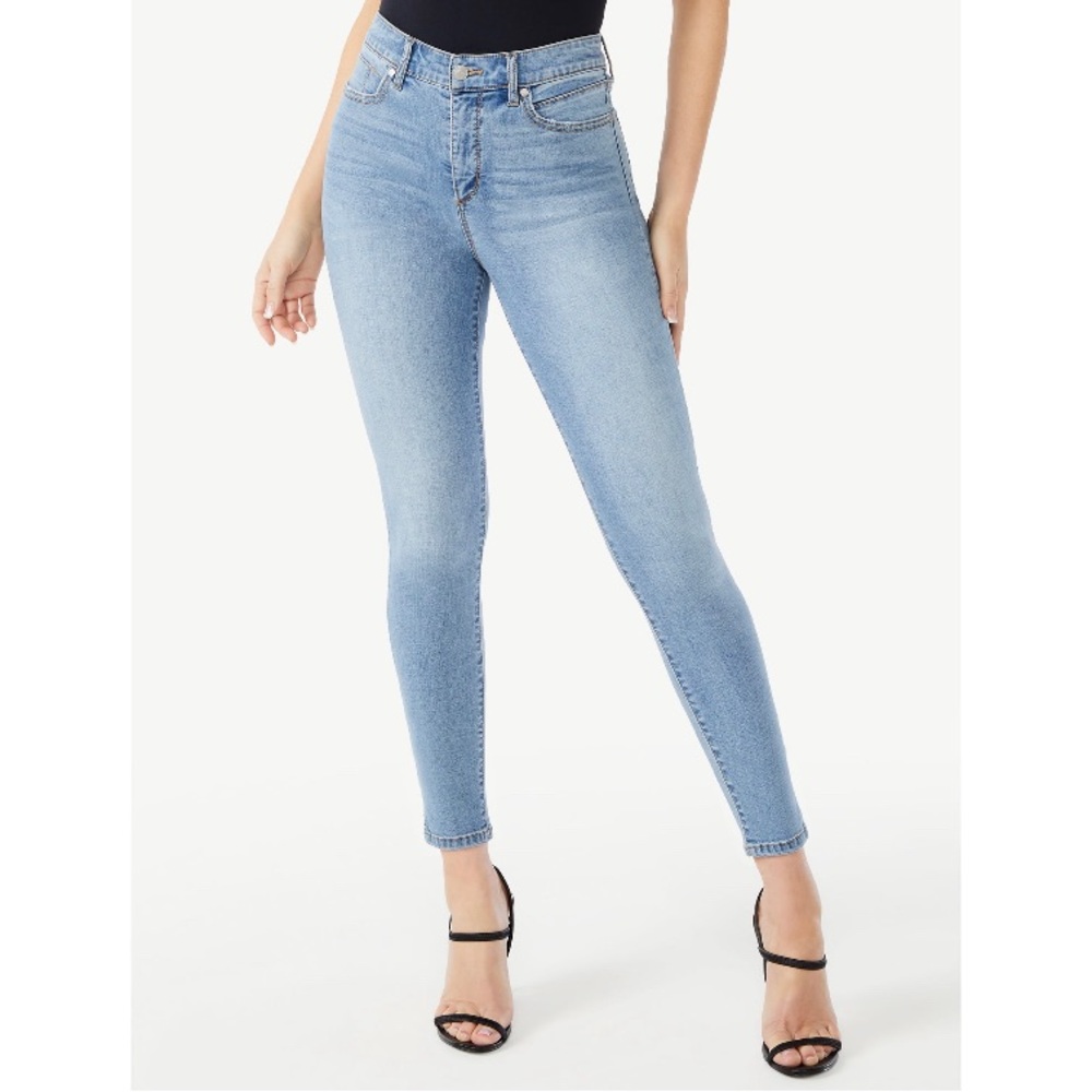 Sofia vergara jeans Rosa skinny high rise with side slit hem